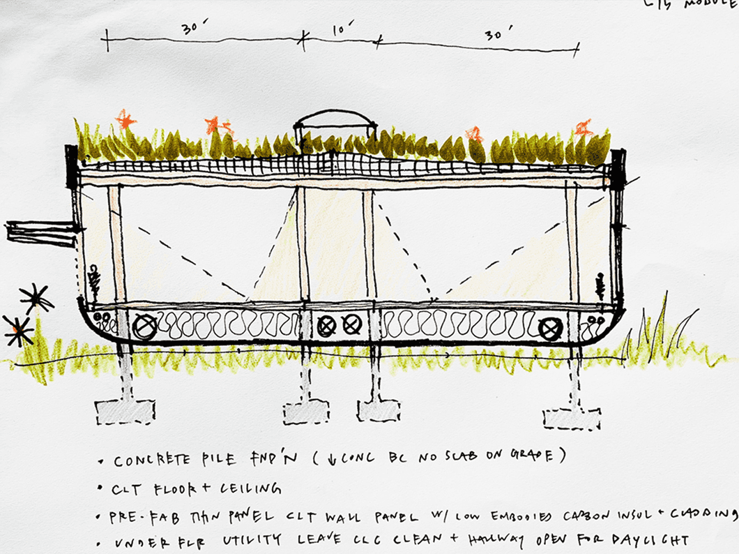 Timber structure drawing